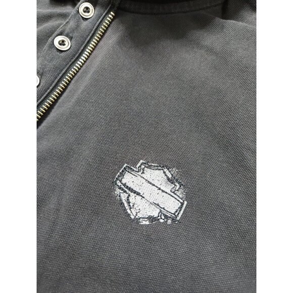 Vintage‎ Harley Davidson Short Sleeve Polo Shirt 1/4 Button Mens Medium - Picture 5 of 8